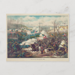 Cartão Postal A Batalha Civil Americana de Pea Ridge 1862