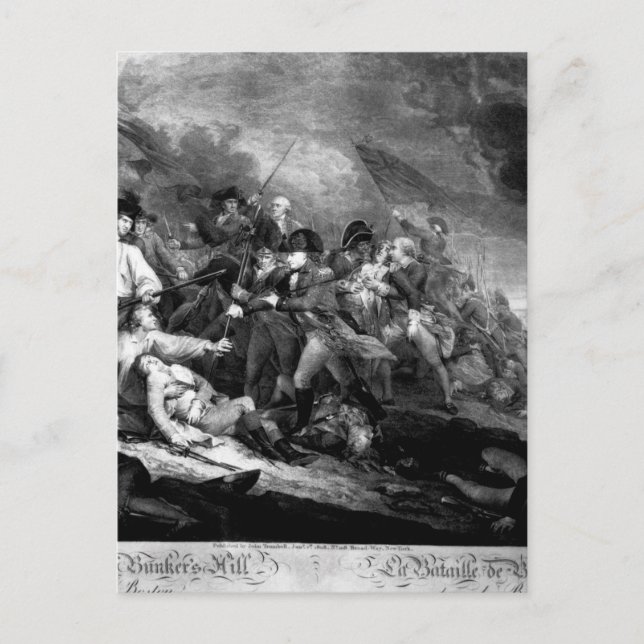 Cartão Postal A Batalha de Bunker's Hill, perto da Imagem de Bos (Frente)