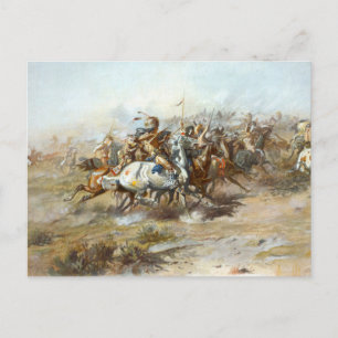 Cartão Postal A batalha de Custer contra Charles Marion Russell