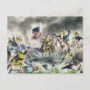 Cartão Postal A Batalha de Nova Orleans, pub. Nathaniel Currier