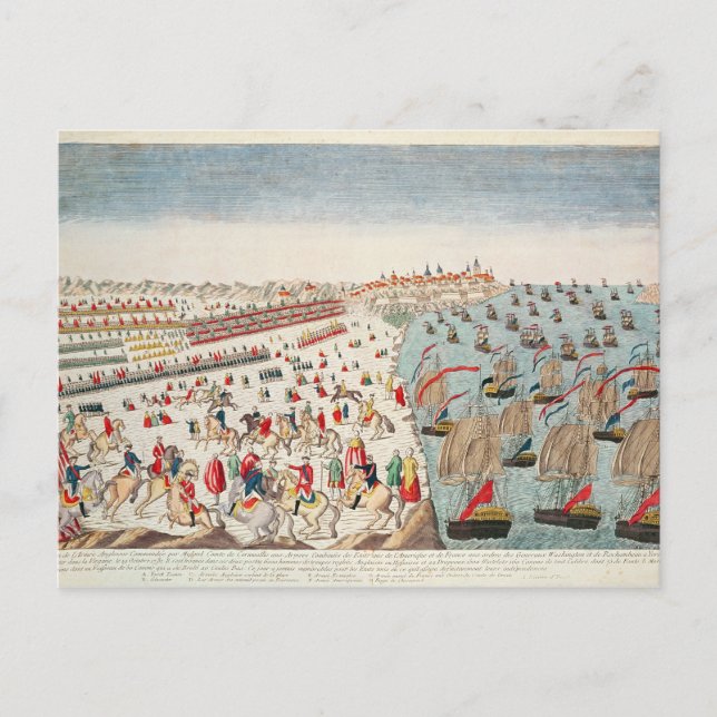 Cartão Postal A Batalha de Yorktown, 19 de outubro de 1781 (Frente)