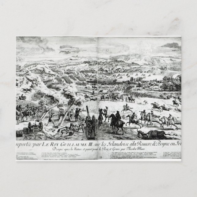 Cartão Postal A Batalha do Boyne, c.1690 (Frente)