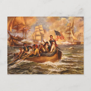 Cartão Postal A Batalha do Lago Erie de Percy Moran