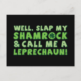 Cartão Postal A batida boa meu trevo & chama-me um Leprechaun!