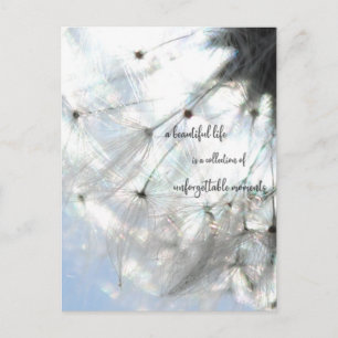 Cartão Postal a beautiful life… ditos dente-de-leão semente