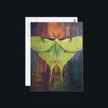 Cartão Postal A Beautiful Luna Moth<br><div class="desc">A colorful luna moth fantasy painting AI generated art</div>