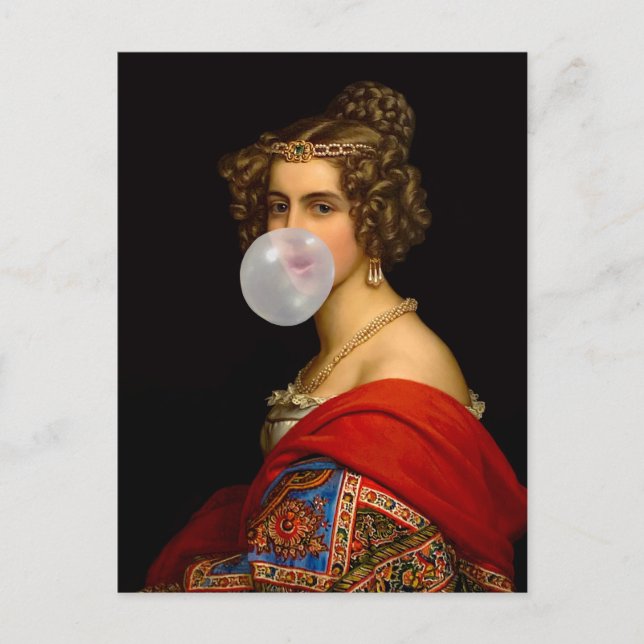 Cartão Postal A Beleza Bávara e a Goma de Bolha (Frente)