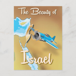 Cartão Postal A Beleza de Israel Cartaz de Viagem Vintage