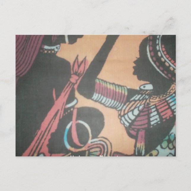 Cartão Postal A Beleza Eterno da Tradição Maasai (Frente)