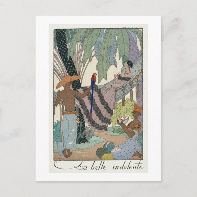 Cartão Postal A beleza ociosa (impressão pochoir) (Frente)