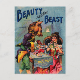 Cartão Postal A beleza vencedora e a besta