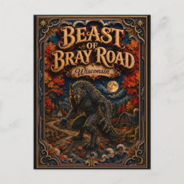 Cartão Postal A Besta da Estrada de Bray Road Wisconsin Popcut L