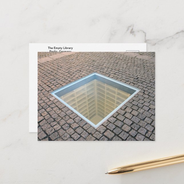 Cartão Postal A Biblioteca Vazia, Berlim, Alemanha (Frente/Verso In Situ)