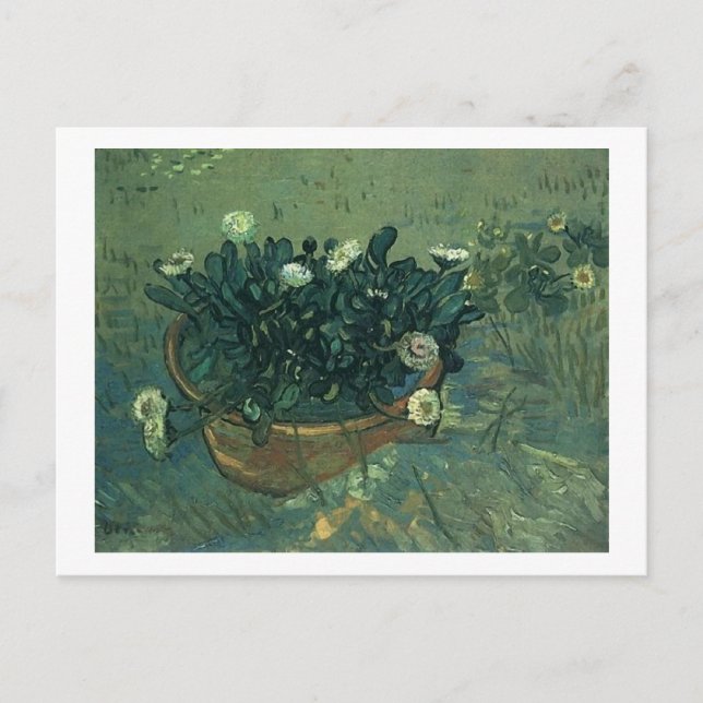Cartão Postal A bola da vida contínua com Daisies Van Gogh de ar (Frente)
