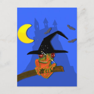 Cartão Postal A bruxa frágil lança um feitiço