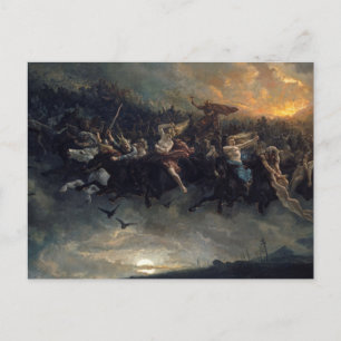 Cartão Postal A Caça Selvagem De Odin Por Peter Nicolai Arbo 18