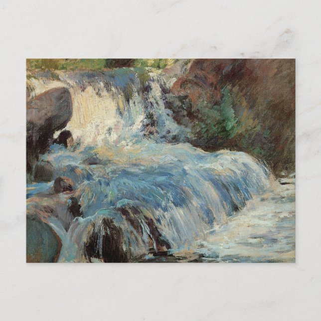 Cartão Postal A cachoeira de Twachtman, Impressionismo Vintage (Frente)
