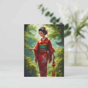 Cartão Postal A caminhada do Kimono
