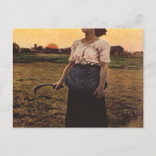 Cartão Postal A Canção Da Lark Por Jules Breton