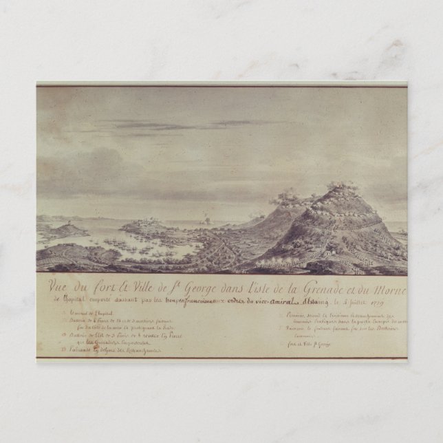 Cartão Postal A Captura Francesa Granada, 1779 (Frente)