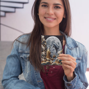 Cartão Postal A Captura Lunar do Pescador Dourado