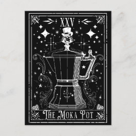 Cartão Postal A Carta de Tarô de Café Moka Pot