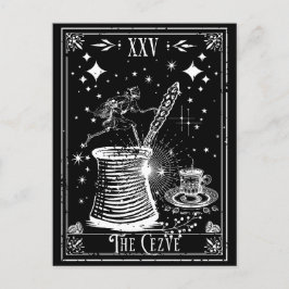 Cartão Postal A Carta de Tarot de Café Turco Cezve
