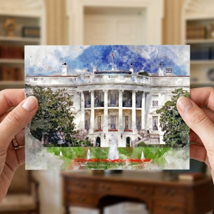 Cartão Postal A Casa Branca em Washington, DC – Fachada Sul