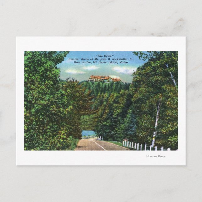 Cartão Postal A Casa Eyrie, John D Rockefeller Jr (Frente)