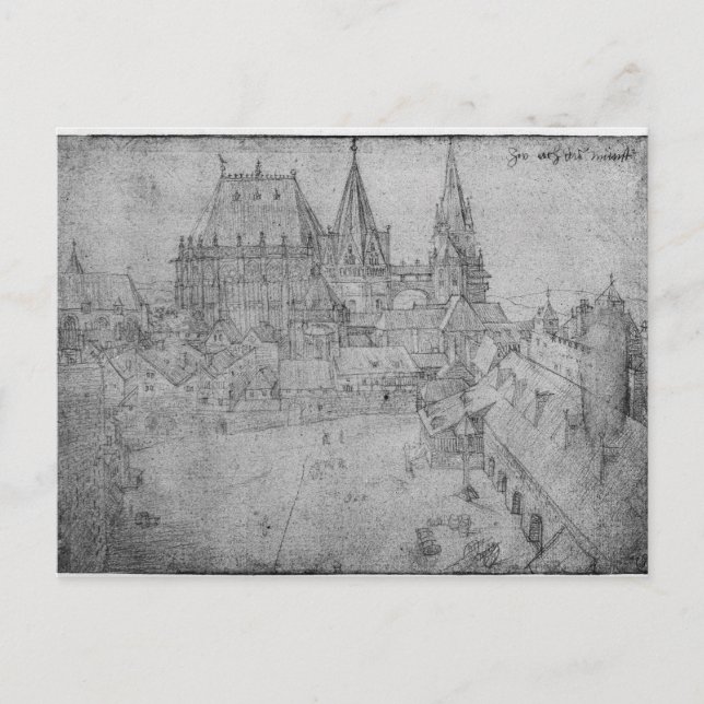 Cartão Postal A Catedral de Aachen, 1520 (Frente)
