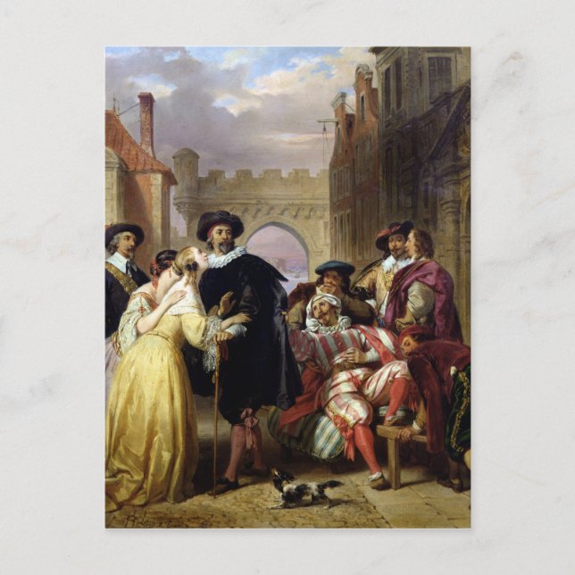 Cartão Postal A cena final do "Les Fourberies de Scapin" (Frente)