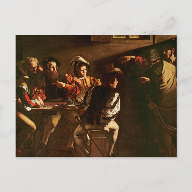 Cartão Postal A chamada de St Matthew, c.1598-1601 (Frente)