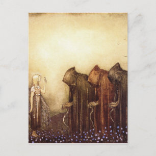 Cartão Postal “A Chave Dourada” John Bauer Aquarela