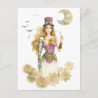 Cartão Postal "A Chave" Garota Steampunk Por Scot Howden