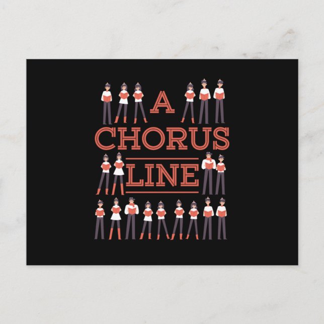 Cartão Postal A Chorus Line Choir Music Singer Musician Gift (Frente)