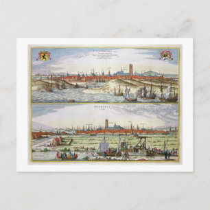 Cartão Postal A cidade de Dunquerque durante a ocupação espanhol