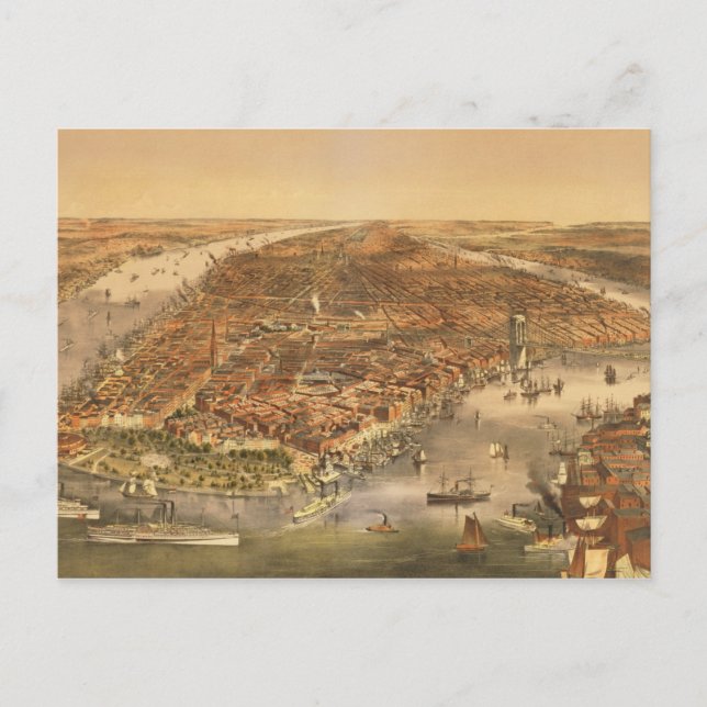 Cartão Postal A cidade de Nova Iorque, 18 (Frente)