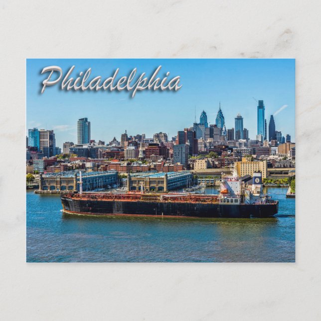 Cartão Postal A cidade de Philadelphfia (Frente)