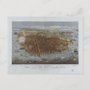 Cartão Postal A cidade de São Francisco, Califórnia, de 1878
