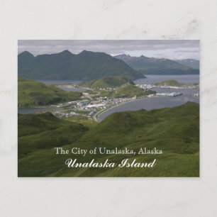 Cartão Postal A Cidade de Unalaska, Alasca