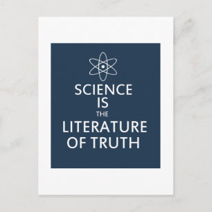 Cartão Postal A ciência é a literatura da verdade
