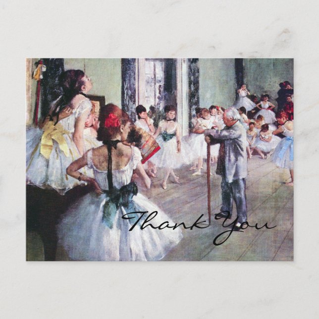 Cartão Postal A classe de dança de Edgar Degas (Frente)