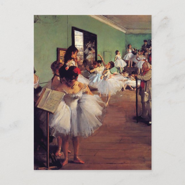 Cartão Postal A classe de dança de Edgar Degas (Frente)