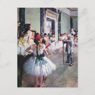 Cartão Postal A classe de dança de Edgar Degas, Arte Balé de V