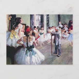 Cartão Postal A classe de dança de Edgar Degas, Arte Balé de V
