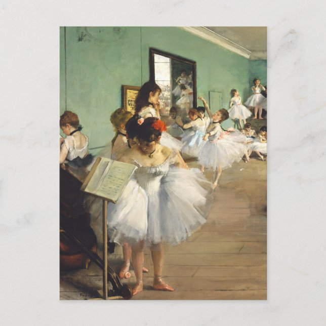Cartão Postal A classe de dança Edgar Degas (Frente)