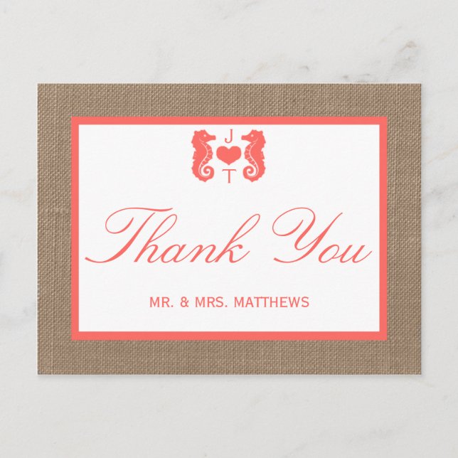 Cartão Postal A Coleção de Casamentos de Praia de Coral Seacaval (Frente)