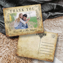 Cartão Postal A coleção de Casamentos vintage Flourish do Orname