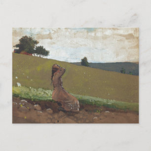 Cartão Postal A Colina Verde por Winslow Homer