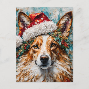 Cartão Postal A Collie de Natal